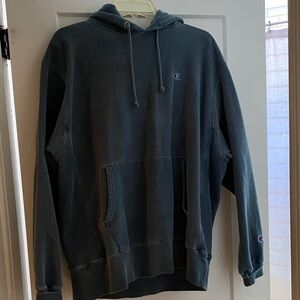 Champion Men's vintage denim Blue Hoodie